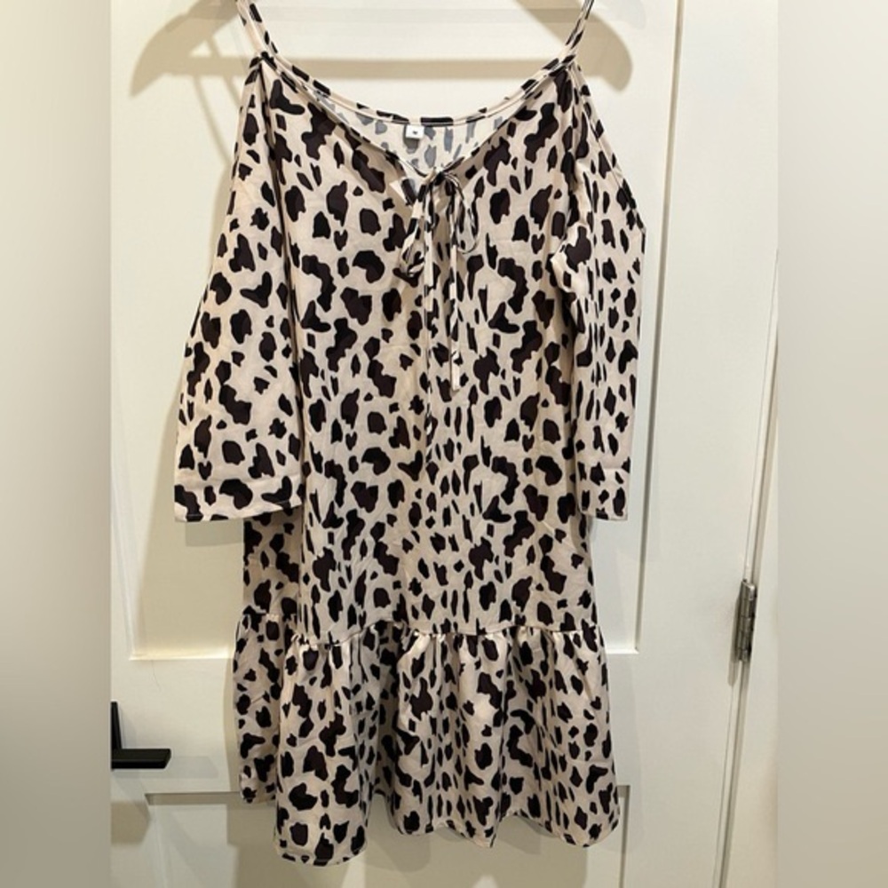 Leopard print mini dress size medium